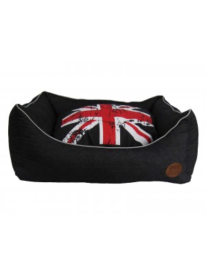 Snug and Cosy Union Jack Dog Bed