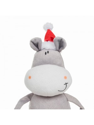 Petface Cuddles Donkey Christmas Dog Toy Face